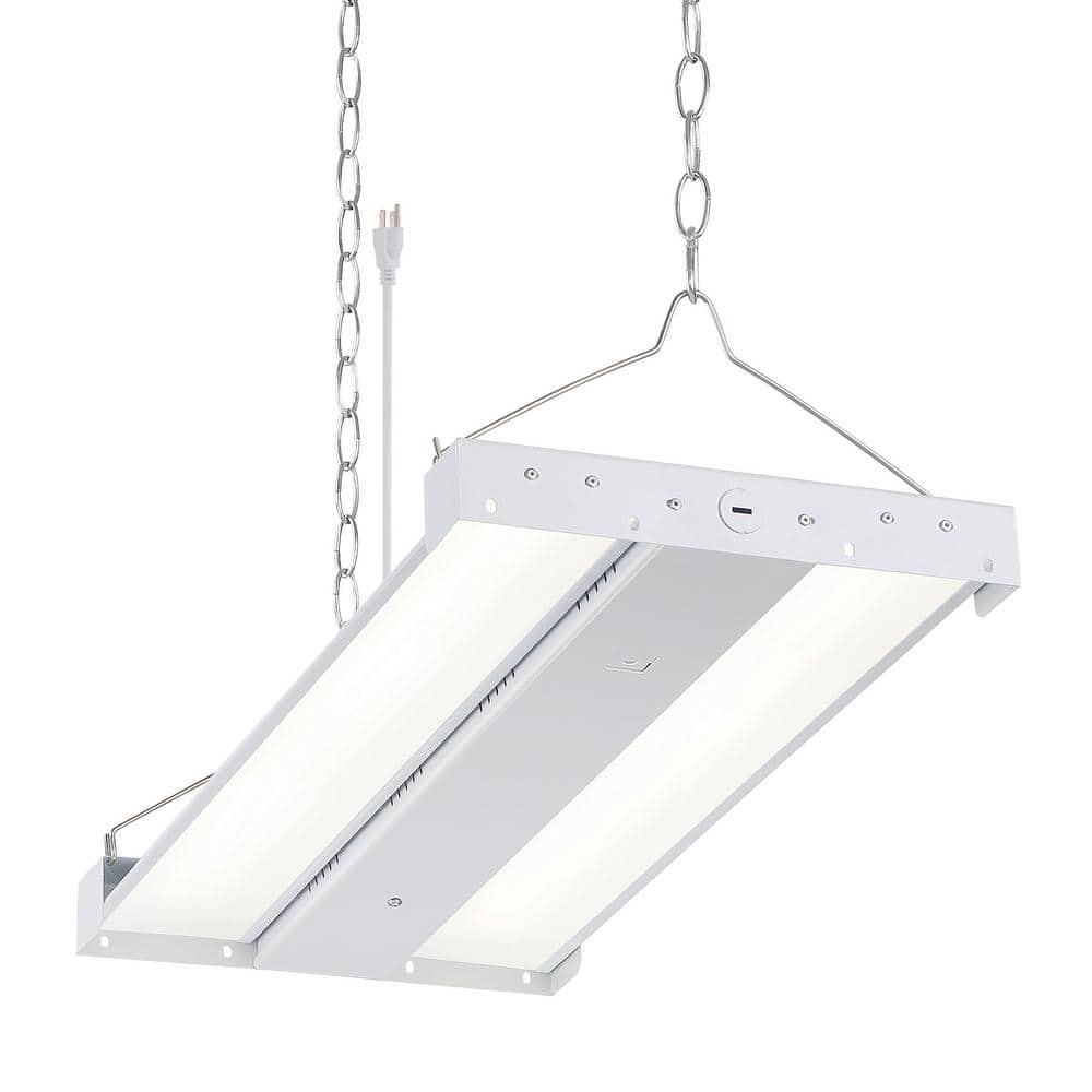 EnviroLite 2 ft. 320-Watt Equivalent Integrated LED White Backlit High Bay Hanging Light with 19900 Lumens 5000K