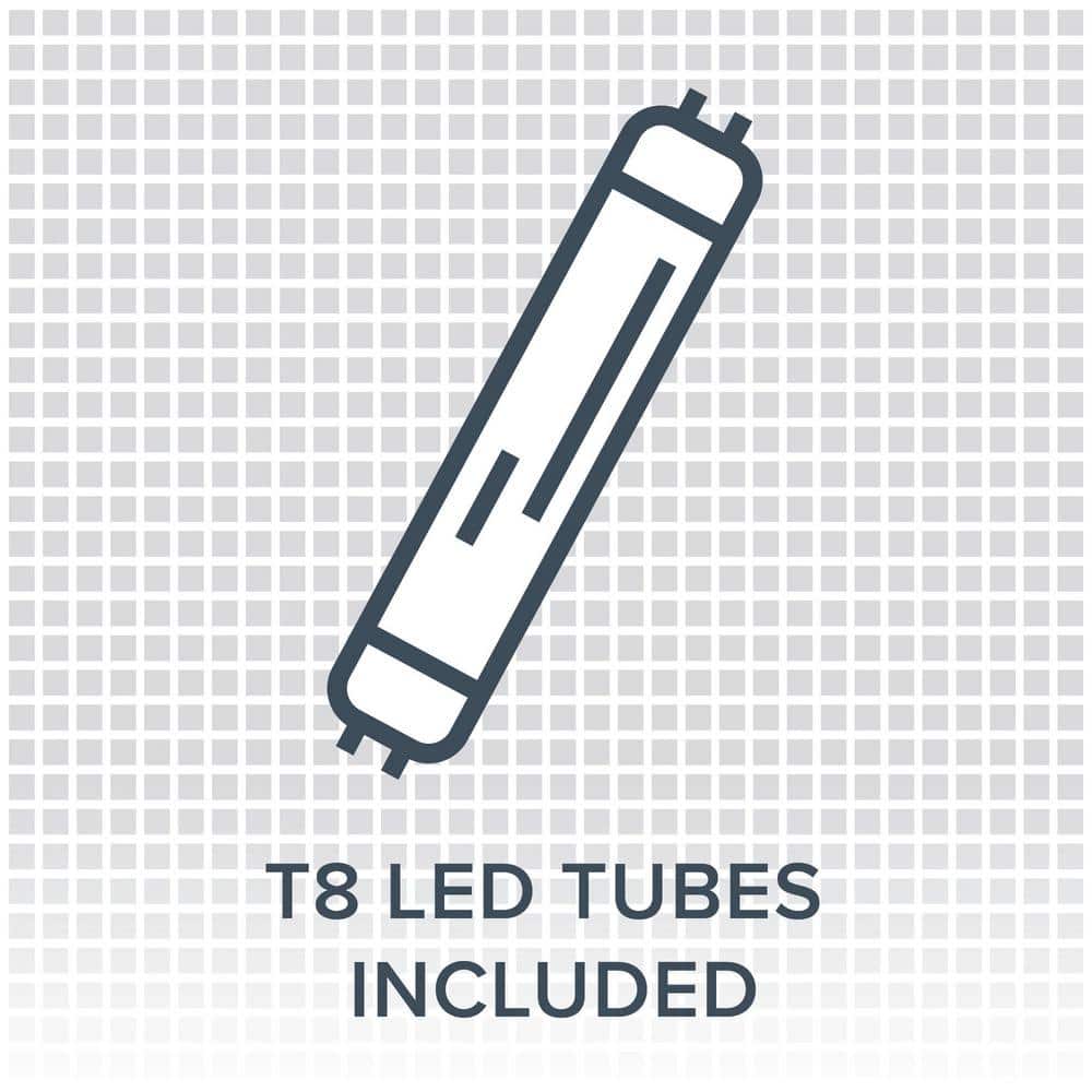 EnviroLite 4 ft. 6-Light T8 LED White High Bay Light, 5000K