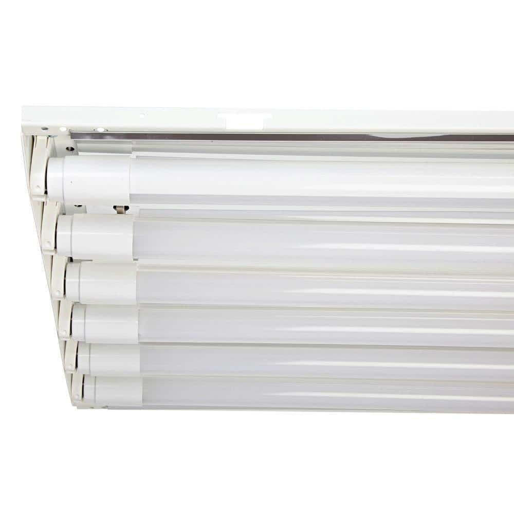 EnviroLite 4 ft. 6-Light T8 LED White High Bay Light, 5000K
