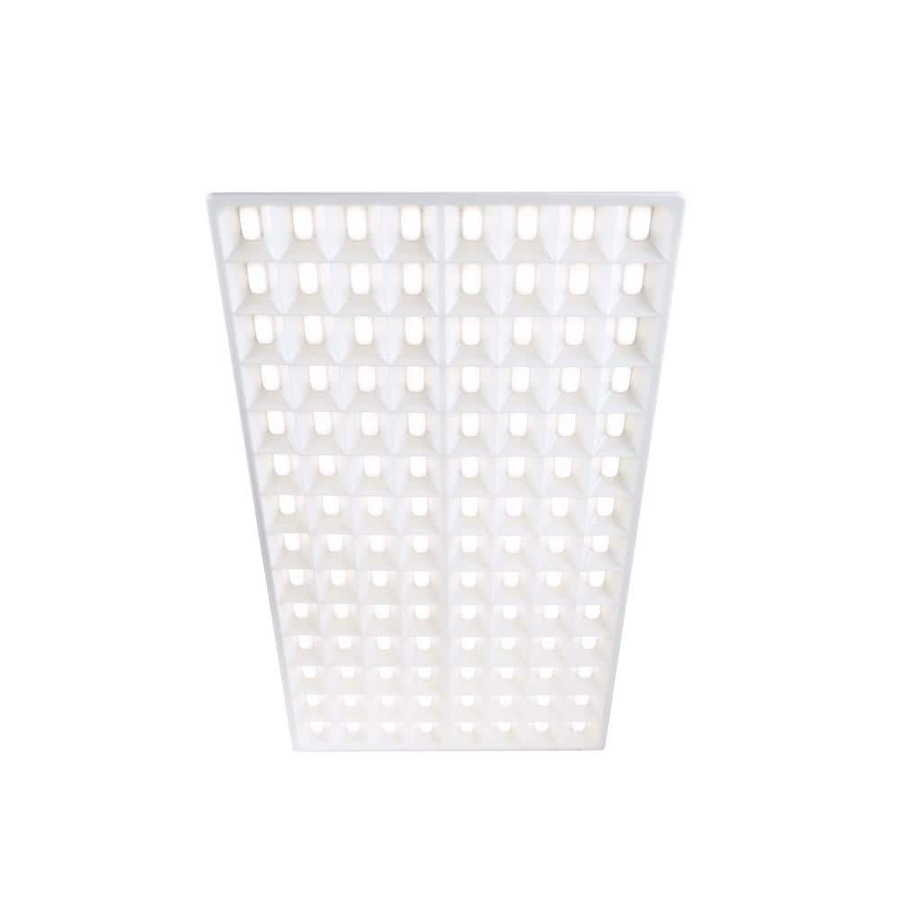 EnviroLite Nonglare 2 ft. x 4 ft. 5000 Lumens Integrated LED Parabolic Light Cell Grid Backlit Recessed Troffer Panel Light