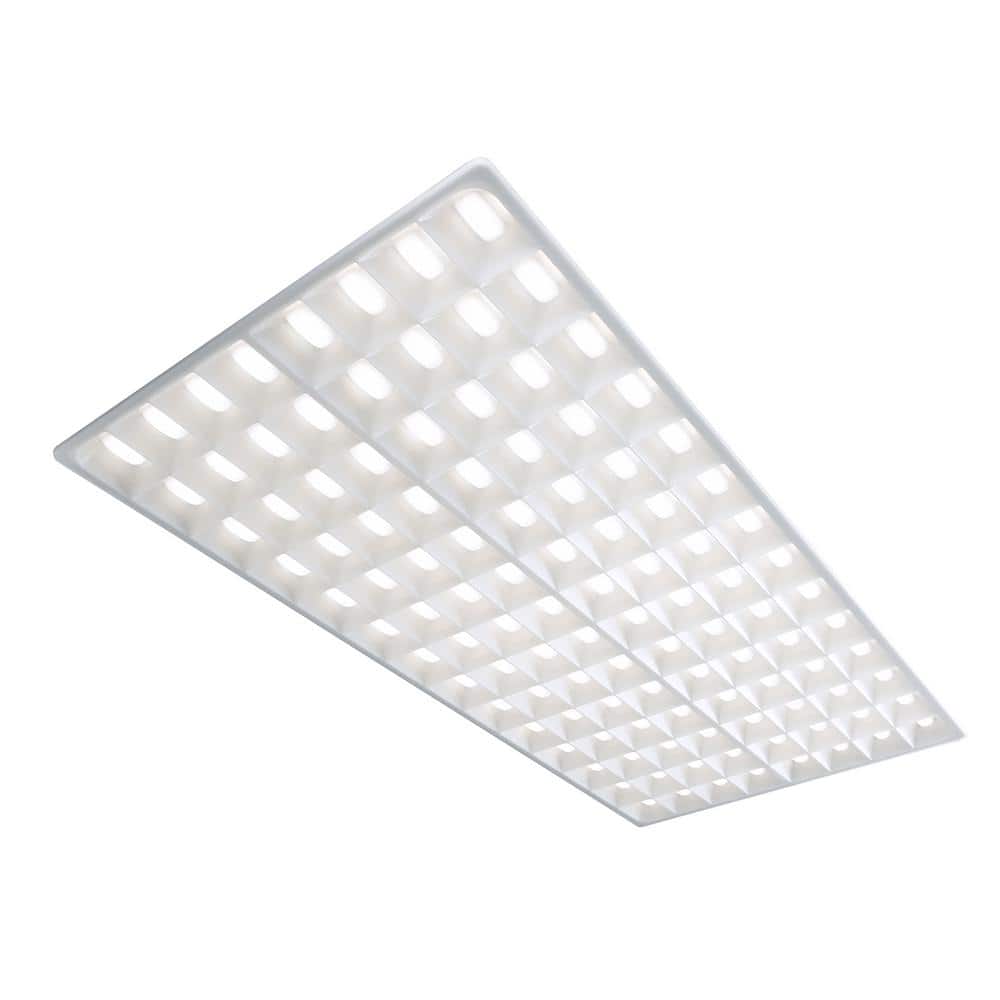 EnviroLite Nonglare 2 ft. x 4 ft. 5000 Lumens Integrated LED Parabolic Light Cell Grid Backlit Recessed Troffer Panel Light