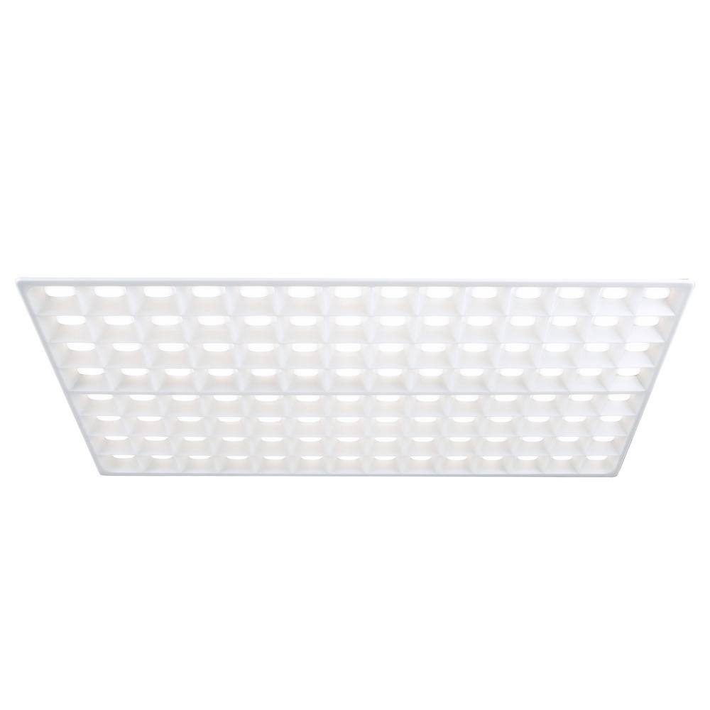 EnviroLite Nonglare 2 ft. x 4 ft. 5000 Lumens Integrated LED Parabolic Light Cell Grid Backlit Recessed Troffer Panel Light
