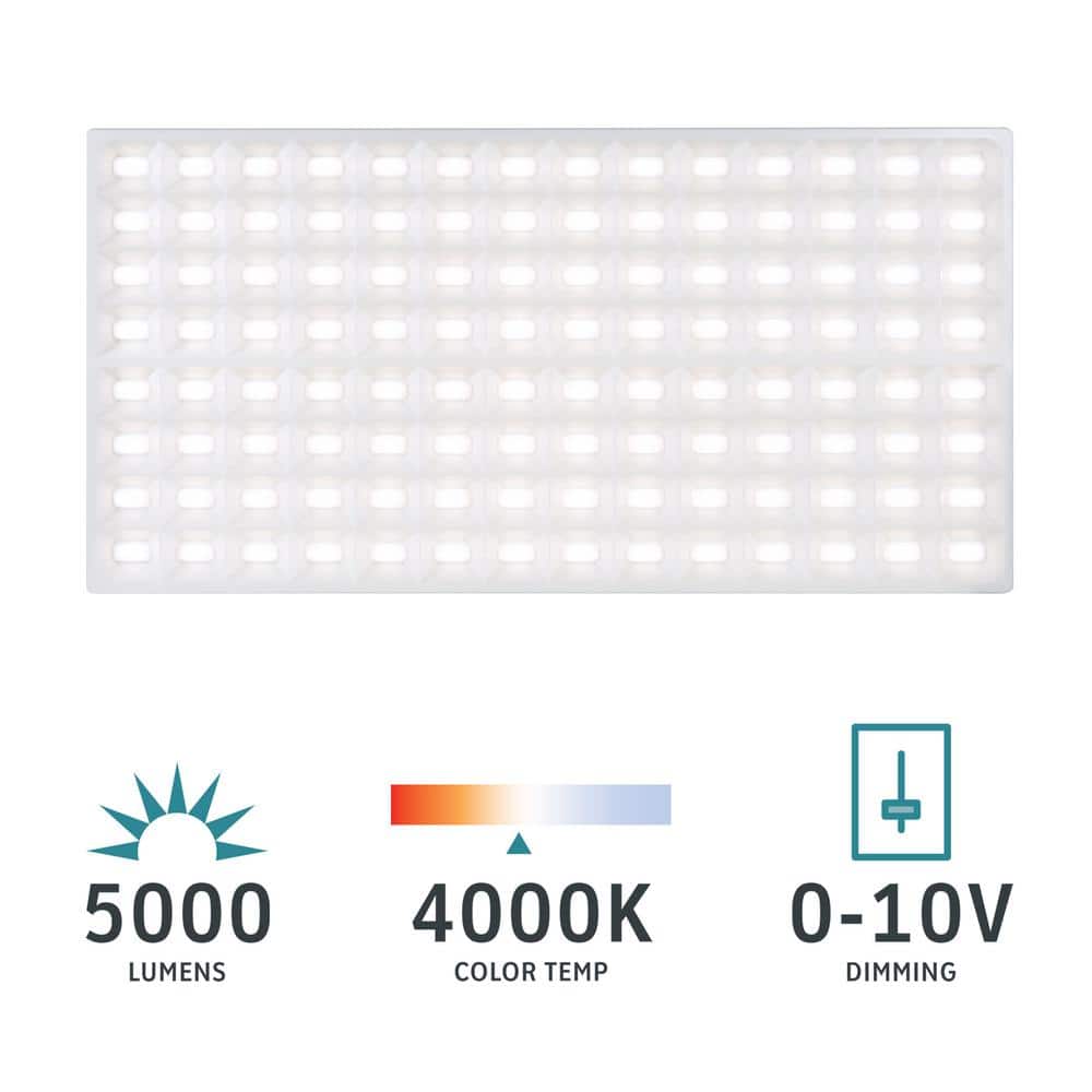 EnviroLite Nonglare 2 ft. x 4 ft. 5000 Lumens Integrated LED Parabolic Light Cell Grid Backlit Recessed Troffer Panel Light