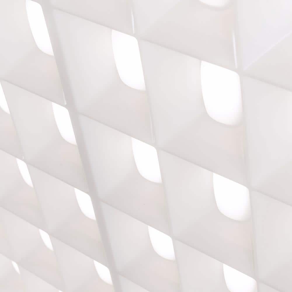 EnviroLite Nonglare 2 ft. x 4 ft. 5000 Lumens Integrated LED Parabolic Light Cell Grid Backlit Recessed Troffer Panel Light