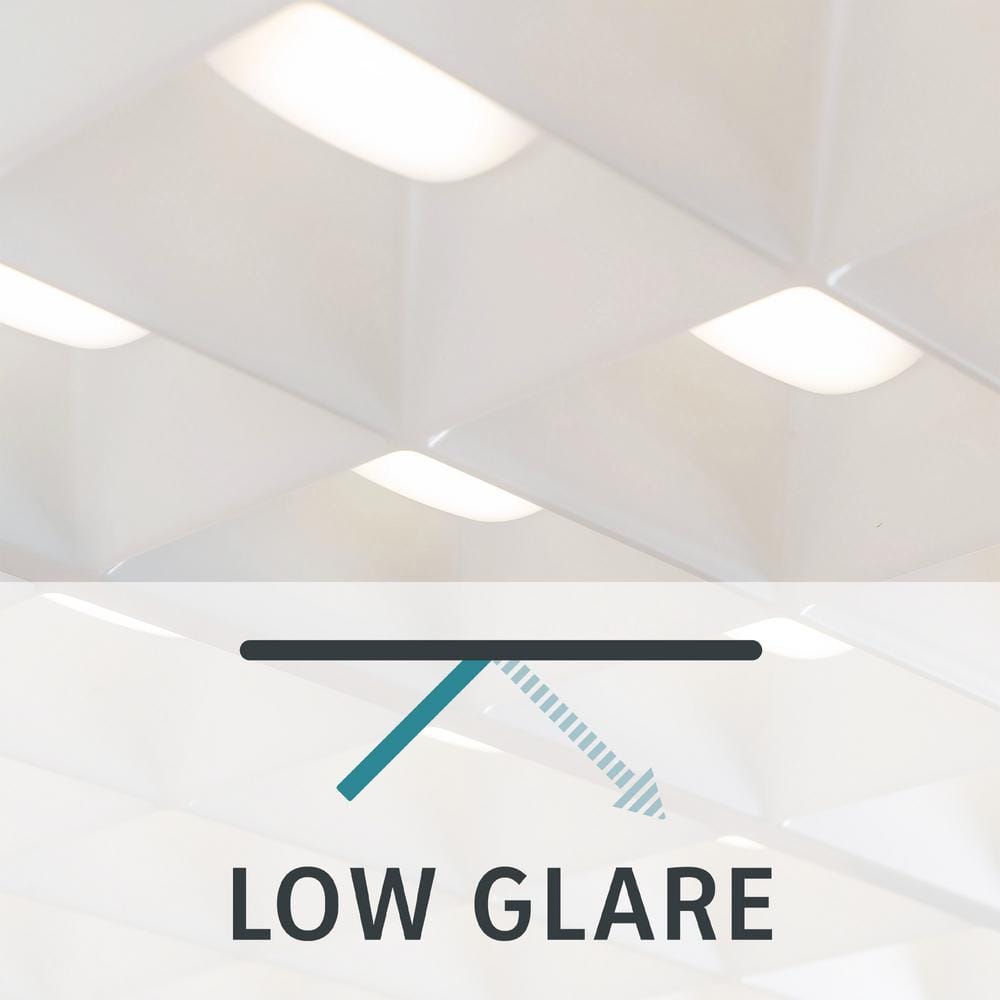 EnviroLite Nonglare 2 ft. x 4 ft. 5000 Lumens Integrated LED Parabolic Light Cell Grid Backlit Recessed Troffer Panel Light