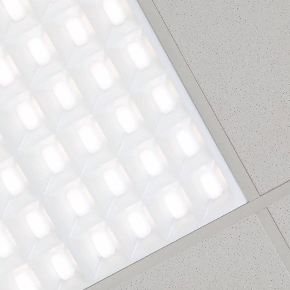 EnviroLite Nonglare 2 ft. x 4 ft. 5000 Lumens Integrated LED Parabolic Light Cell Grid Backlit Recessed Troffer Panel Light