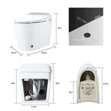 EPOWP Smart Toilet with Heated Seat and Foot Sensor Flush