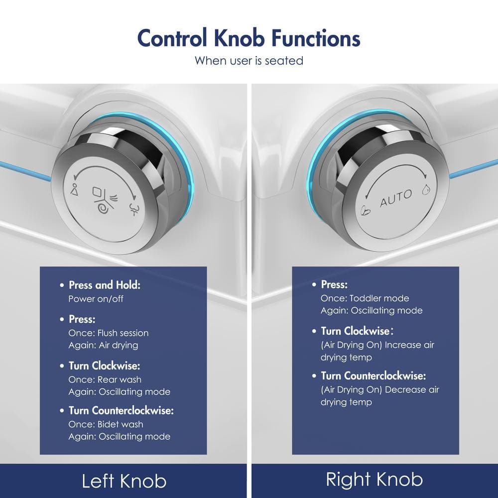 Eridanus 1-Piece Elongated Smart Bidet Toilet with Remote Control