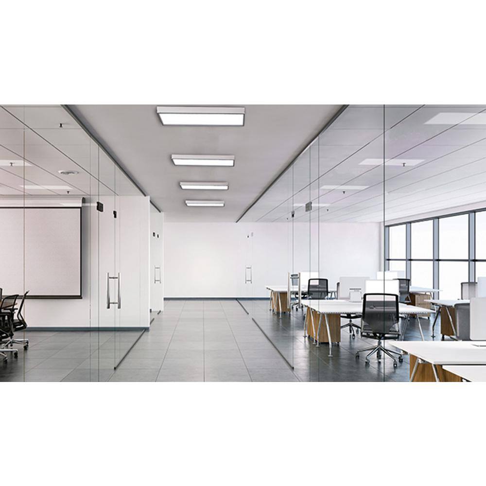eSenLite 2 ft. x 4 ft. Integrated LED Panel Light Troffer Backlit 6500LM 630W Equivalent White Dim CCT Color Changeable (8-PC)