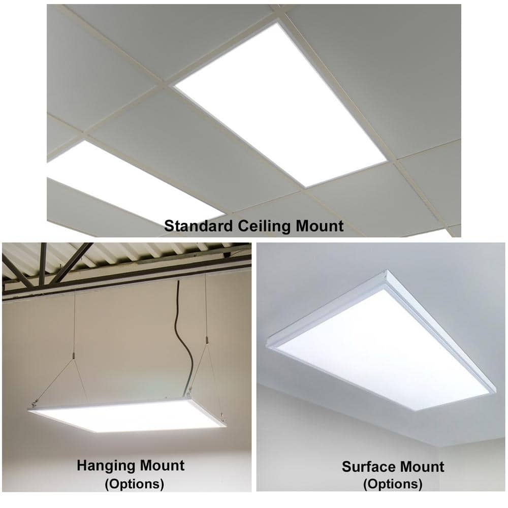 eSenLite 2 ft. x 4 ft. Integrated LED Panel Light Troffer Backlit 6500LM 630W Equivalent White Dim CCT Color Changeable (20-PC)