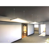 eSenLite 2 ft. x 4 ft. White Commercial Integrated LED 6300 Lumens Dimmable Drop Ceiling Flat Panel Troffer Light (2-Pack)