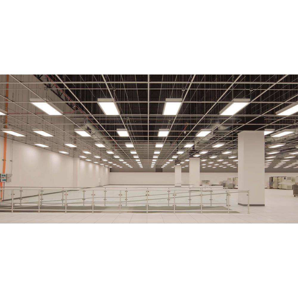eSenLite 2ft.x4ft. 600W Equivalent 6500 Lumen Dimmable CCT White Integrated LED Panel Light Flush Mount Troffer w/ Frames(2-Pack)