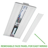 ETI LIGHTING 2 ft. 400-Watt Equivalent Integrated LED Dimmable White Linear High Bay Light 5000K Daylight 24000 Lumens (4PK)