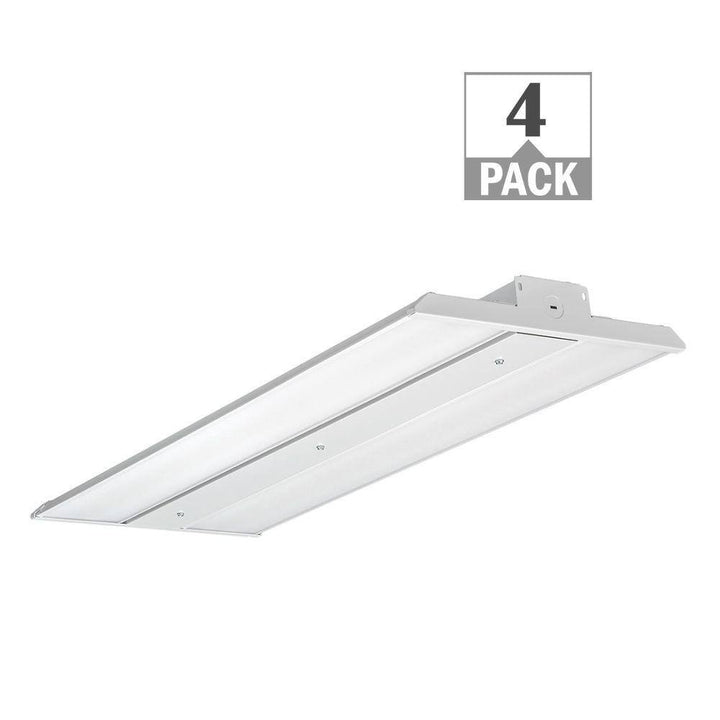 ETI LIGHTING 2 ft. 400-Watt Equivalent Integrated LED Dimmable White Linear High Bay Light 5000K Daylight 24000 Lumens (4PK)