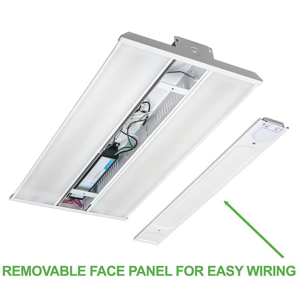 ETI LIGHTING 2 ft. 400-Watt Equivalent Motion Sensor 18000 Lumens Integrated LED White High Bay Light 120-277 Volt 5000K