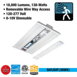 ETI LIGHTING 2 ft. 400-Watt Equivalent Motion Sensor 18000 Lumens Integrated LED White High Bay Light 120-277 Volt 5000K
