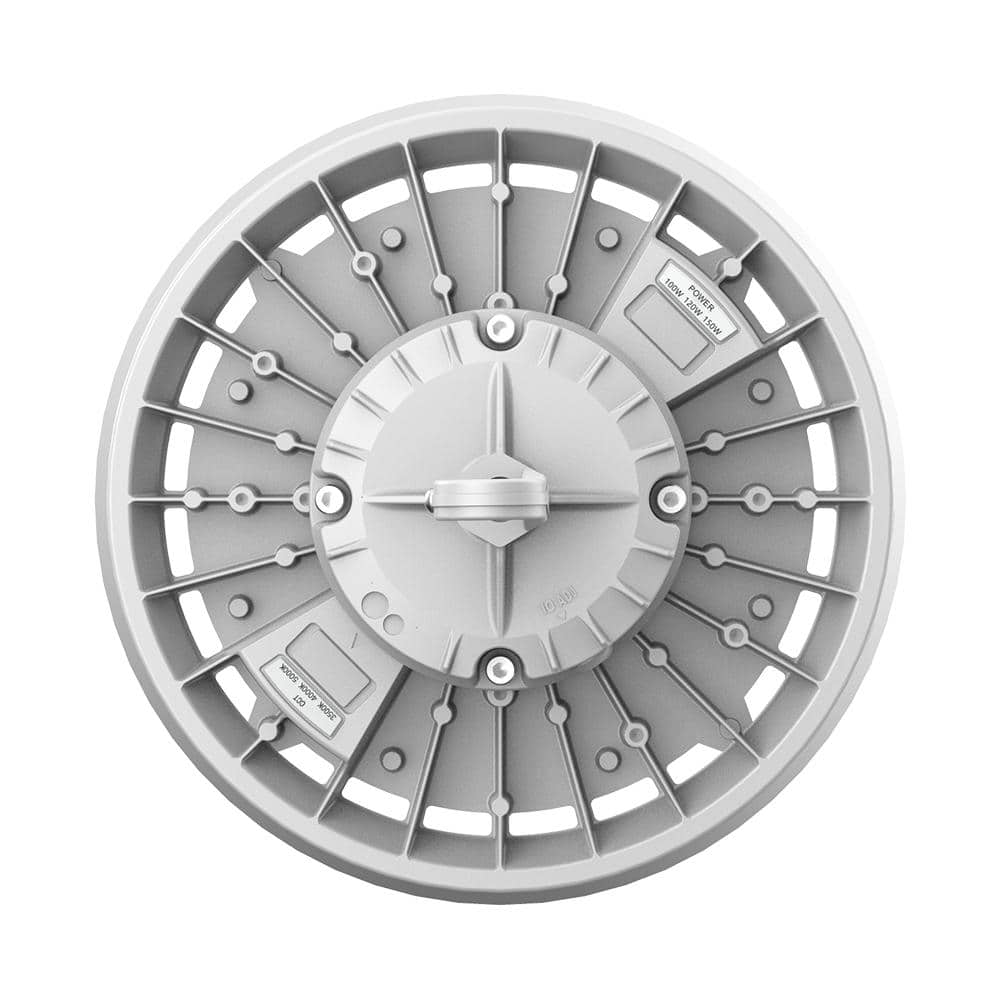 ETI LIGHTING 400-Watt Equivalent 11 in. Round Integrated LED White High Bay Light 27000-36000 Lumens Adjustable CCT 120-277V (8-Pack)
