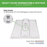 ETI LIGHTING 2 ft. 400-Watt Equivalent 25,500-31,500 Lumens Compact Linear Integrated LED Dimmable White High Bay Light 4000K 5000K