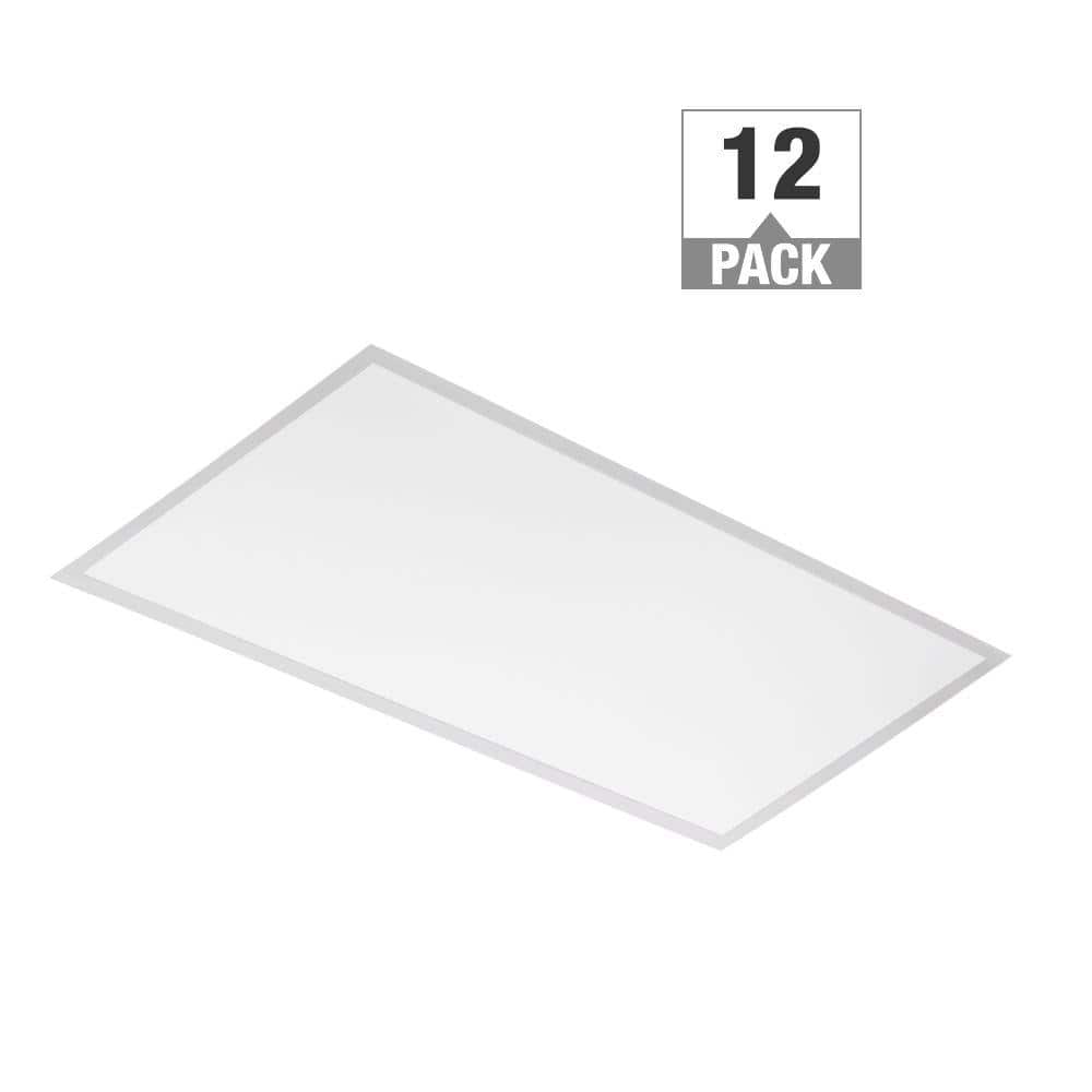 ETI LIGHTING 2 ft. x 4 ft. Back-Lit Multiple Lumen Boost Levels 3500K 4000K 5000K Integrated LED Flat Panel Light (12-Pack)