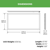 ETI LIGHTING 2 ft. x 4 ft. 100-Watt Equivalent Back-Lit Integrated LED White Troffer Adjust Lumen Levels 3500K 4000K 5000K (8-Pack)
