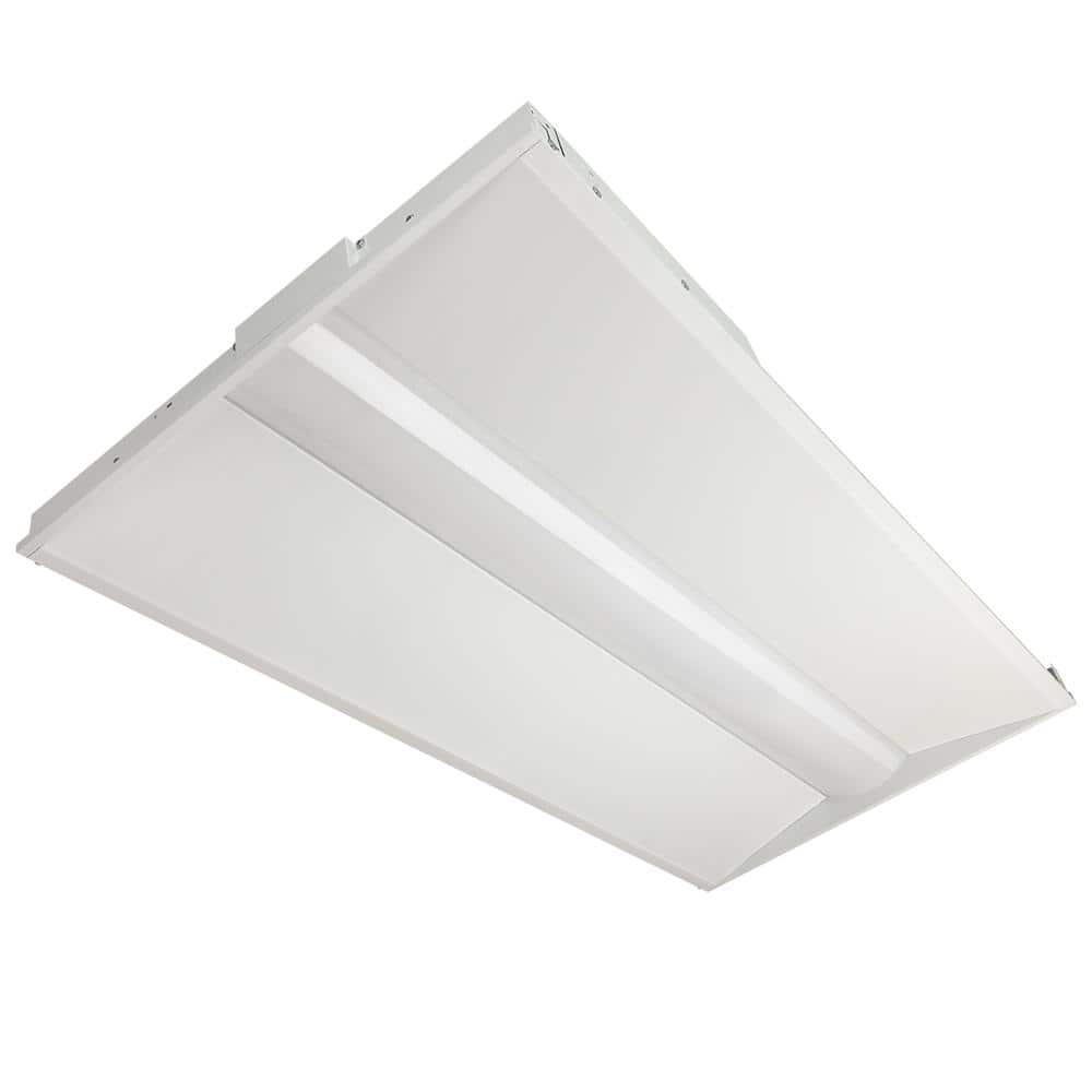 ETI LIGHTING 2 ft. x 4 ft. Center Basket Integrated LED Troffer Light 39W/32W/29W/24W 5850-Lumens 3500K 4000K 5000K Dimmable (8-Pack)