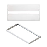 ETI LIGHTING 2 ft. x 4 ft. Center Basket LED Troffer Light with Surface Mount Kit 5850 Lumens 3500K 4000K 5000K 120-277V Dimmable