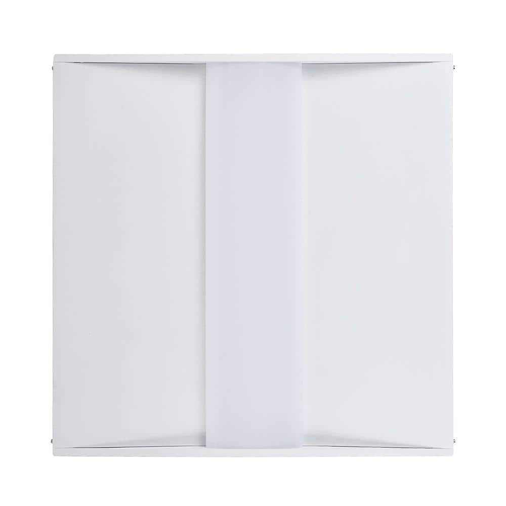 Euri Lighting 2 ft. x 2 ft. 128-Watt Equivalent Integrated LED White Troffer 3CCT Selectable (2-Pack)