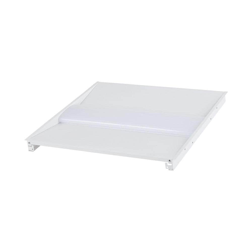 Euri Lighting 2 ft. x 2 ft. 128-Watt Equivalent Integrated LED White Troffer 3CCT Selectable (2-Pack)