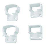 EZ Handrail Glass Railing Top and Bottom White Post Mounts