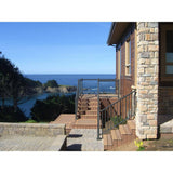 EZ Handrail 8 ft. x 42 in. White Aluminum Frame Glass Baluster Railing Kit