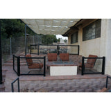 EZ Handrail 8 ft. x 42 in. White Aluminum Frame Glass Baluster Railing Kit