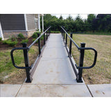EZ Handrail 1.9 in. Aluminum Round ADA Handrail White 90 Degree Miter Elbow