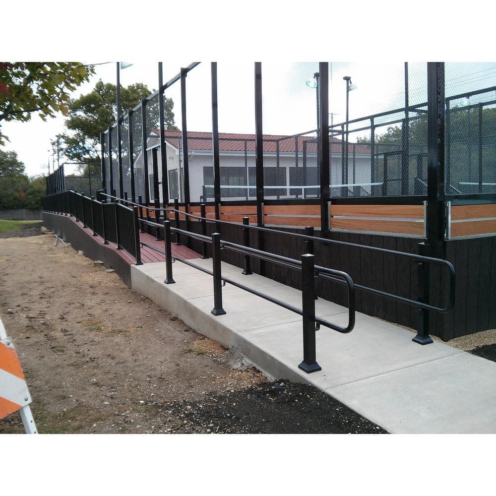 EZ Handrail 8 ft. x 1.9 in. White Aluminum Round ADA Handrail