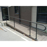 EZ Handrail 8 ft. x 1.9 in. White Aluminum Round ADA Handrail
