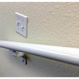EZ Handrail 8 ft. White Aluminum Round with Curved Ends Handrail Kit