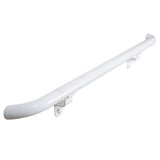 EZ Handrail 8 ft. White Aluminum Round with Curved Ends Handrail Kit