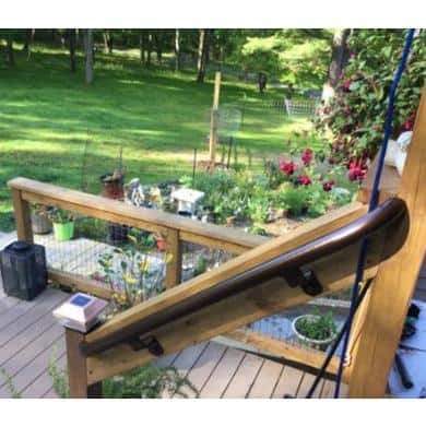 EZ Handrail 8 ft. White Aluminum Round with Curved Ends Handrail Kit