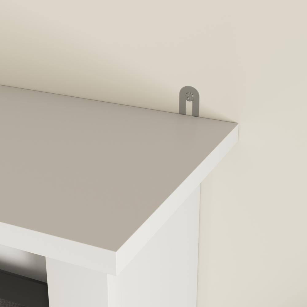 FAMYYT 27 in. W x 19.7 in. H Rectangular White Surface Mount Medicine Cabinet without Mirror with Adjustable Shelves