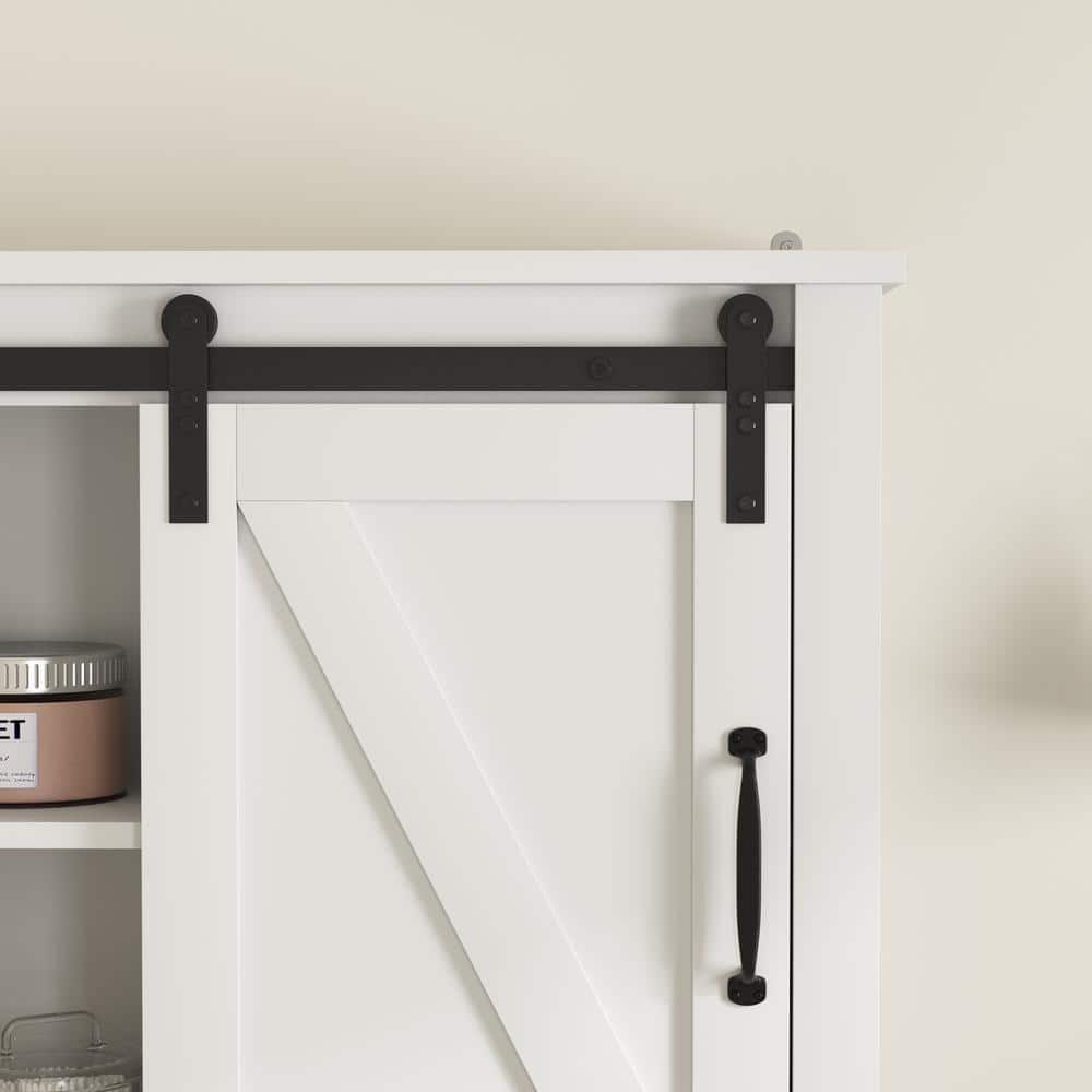 FAMYYT 27 in. W x 19.7 in. H Rectangular White Surface Mount Medicine Cabinet without Mirror with Adjustable Shelves
