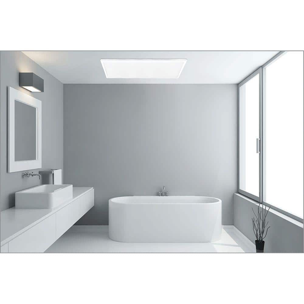 Feit Electric 24 in. W x 48 in. L 4500 Lumens 52-Watt Integrated LED Edge-Lit Flat Panel T-Bar Grid Troffer/Flushmount Color Changing