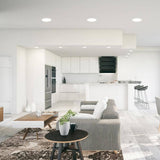 Feit Electric 10.5-Watt Integrated LED Flush Mount 7.5 in. White Round Dimmable Flat Panel Ceiling with Color Change 5CCT
