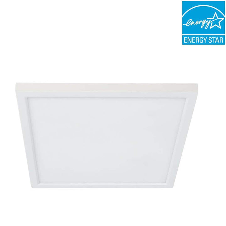 Feit Electric 10.5-Watt Integrated LED Flush Mount 7.5 in. White Square Dimmable Flat Panel Ceiling with Color Change 5CCT