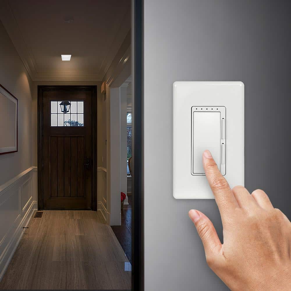 Feit Electric 10.5-Watt Integrated LED Flush Mount 7.5 in. White Square Dimmable Flat Panel Ceiling with Color Change 5CCT