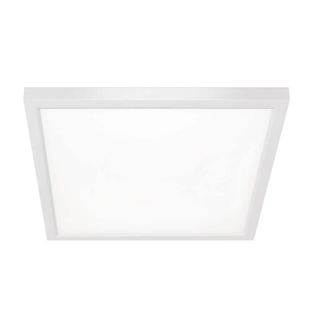 Feit Electric 10.5-Watt Integrated LED Flush Mount 7.5 in. White Square Dimmable Flat Panel Ceiling with Color Change 5CCT