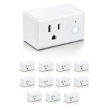 Feit Electric 15-Amp Indoor Alexa / Google Assistant Compatible Wi-Fi Smart Home Plug with Night Light, No Hub Required (12-Pack)
