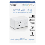 Feit Electric 15-Amp Indoor Alexa / Google Assistant Compatible Plug-in Smart Wi-Fi Single Outlet Wall Plug, No Hub Required (3-Pack)