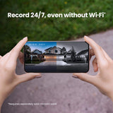 Feit Electric HD 1080P Hardwired Wi-Fi Smart Outdoor Black Doorbell Surveillance Home Security Camera Motion Sound Detection (3-Pack)
