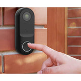 Feit Electric HD 1080P Hardwired Wi-Fi Smart Outdoor Black Doorbell Surveillance Home Security Camera Motion Sound Detection (3-Pack)