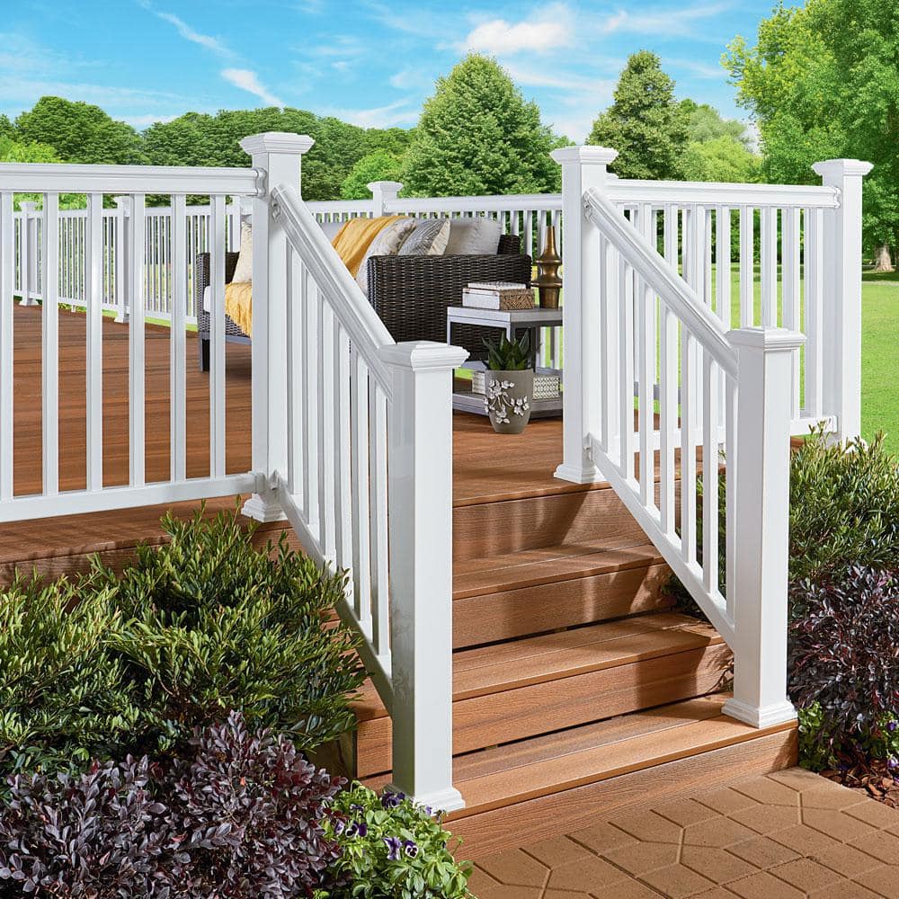 Fiberon ArmorGuard Classic White Plastic Stair Rail Hardware Kit