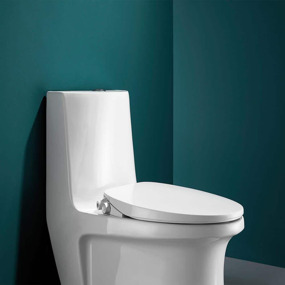ROSWELL Taranto Quick-Release Elongated Toilet Seat with Bidet in White